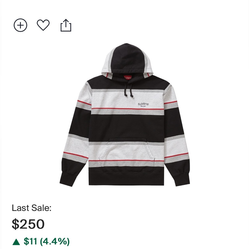 Supreme New York Striped Hoodie